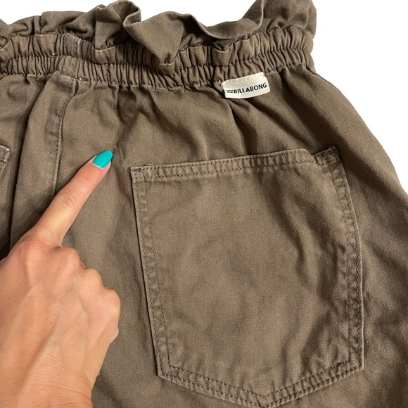 Billabong Sun Dialed Paperbag Shorts Womens Large Sage High Waist 2” Inseam - Picture 10 of 12